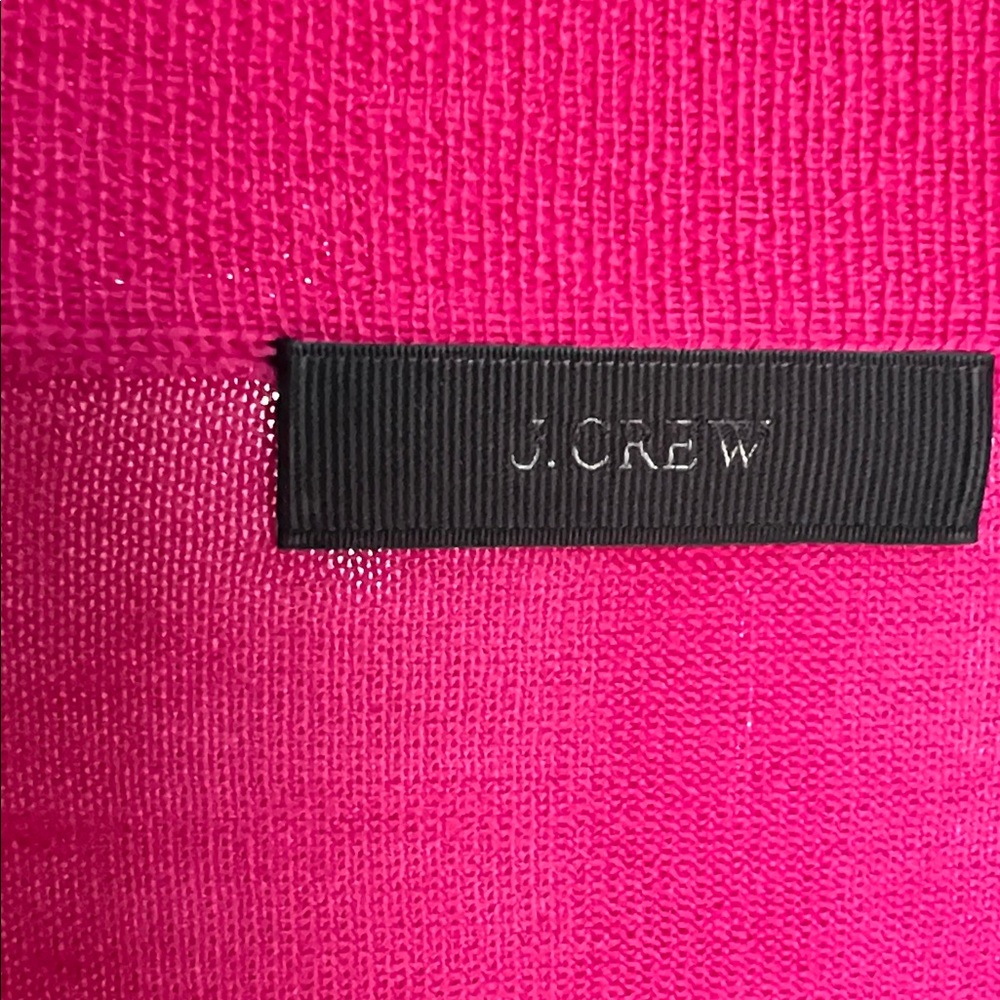 J. Crew Vibrant Pink Crew Neck Sweater - Picture 3 of 4